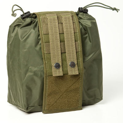 Foldable empty tray pouch, 21 cm - military green