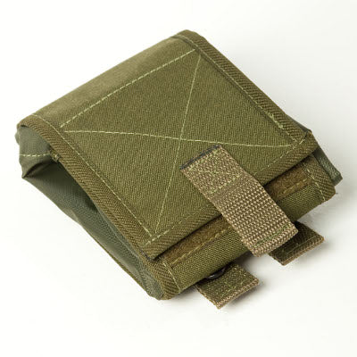 Foldable empty tray pouch, 21 cm - military green